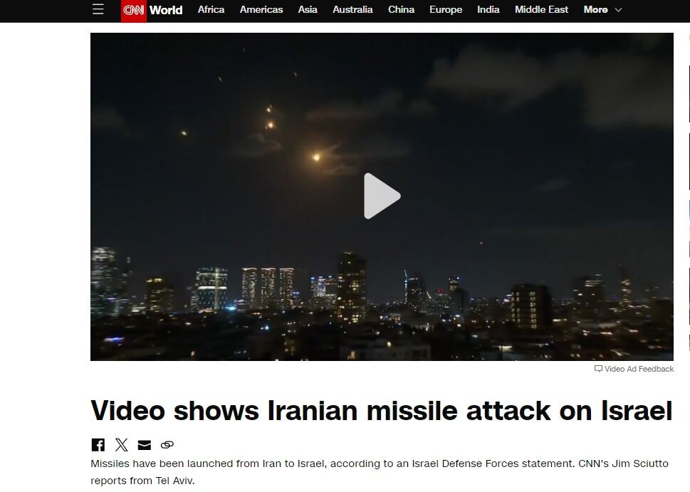 حمله موشکی ایران تیتر یک رسانههای جهان شد