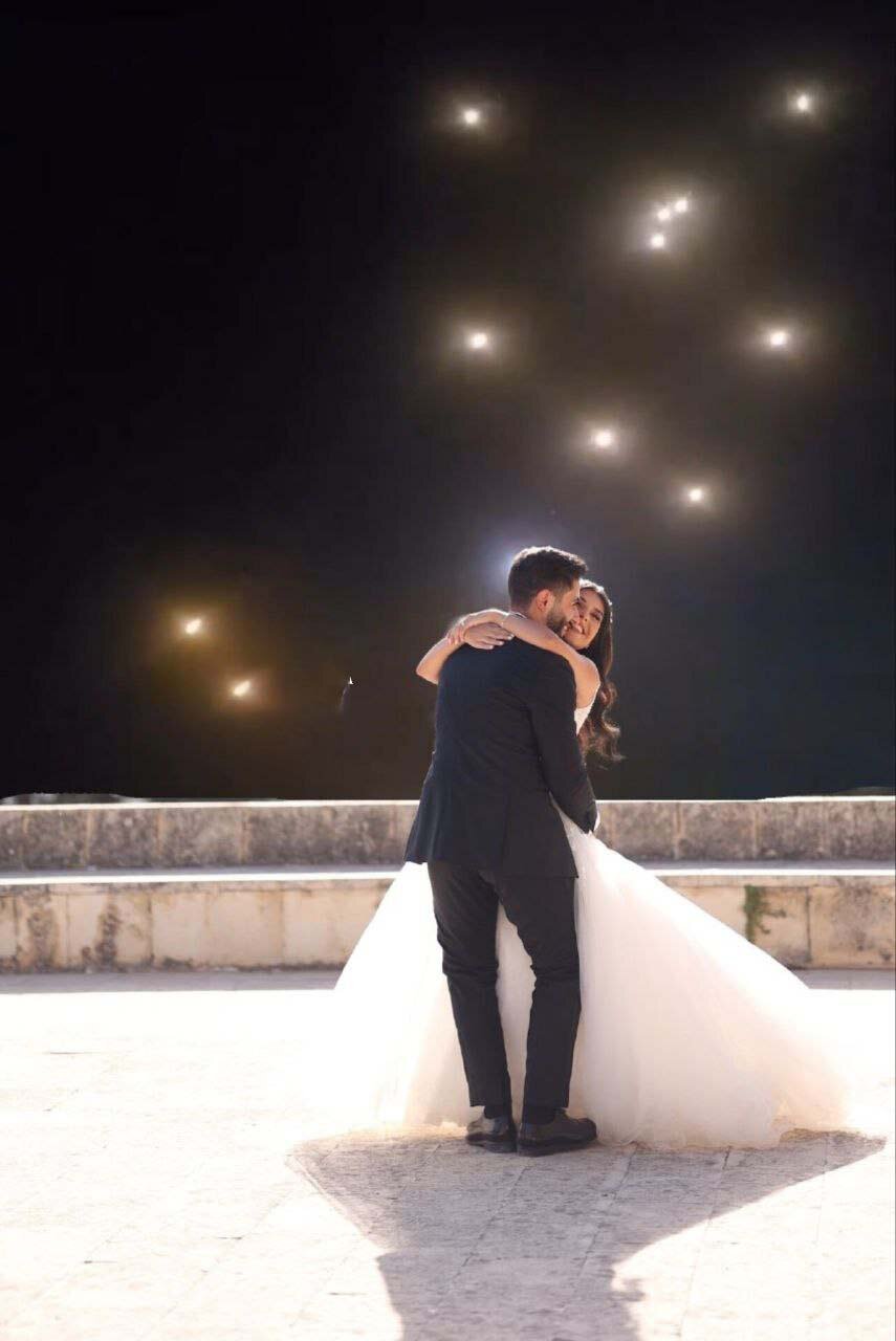 تزئین آسمان با موشک های سپاه برای جشن ازدواج یک زوج | عکس