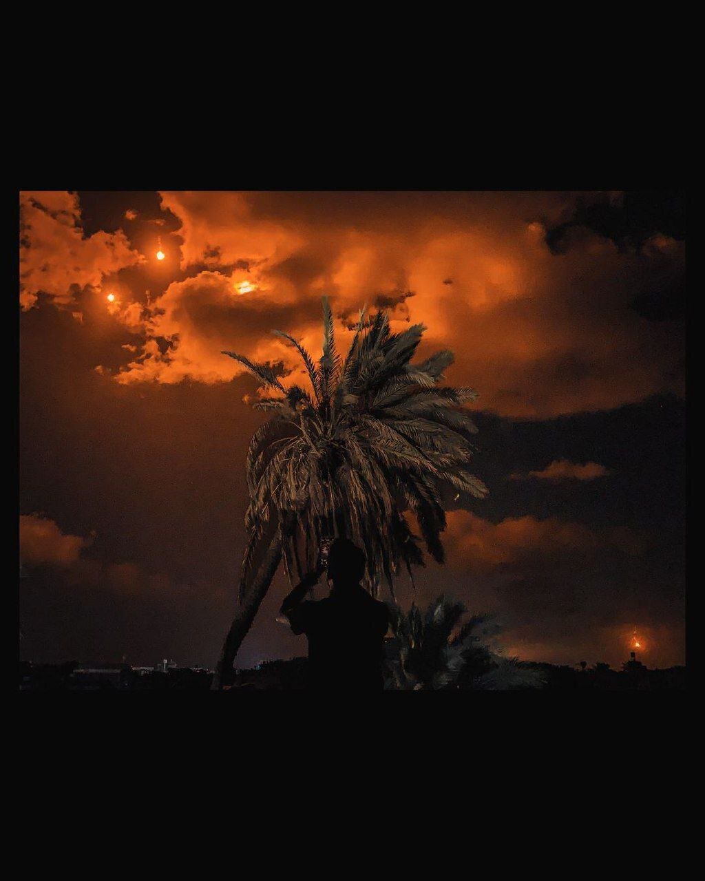 عکسهایی زیبا از پاسخ موشکی ایران که عکاس غزه ای ثبت کرد