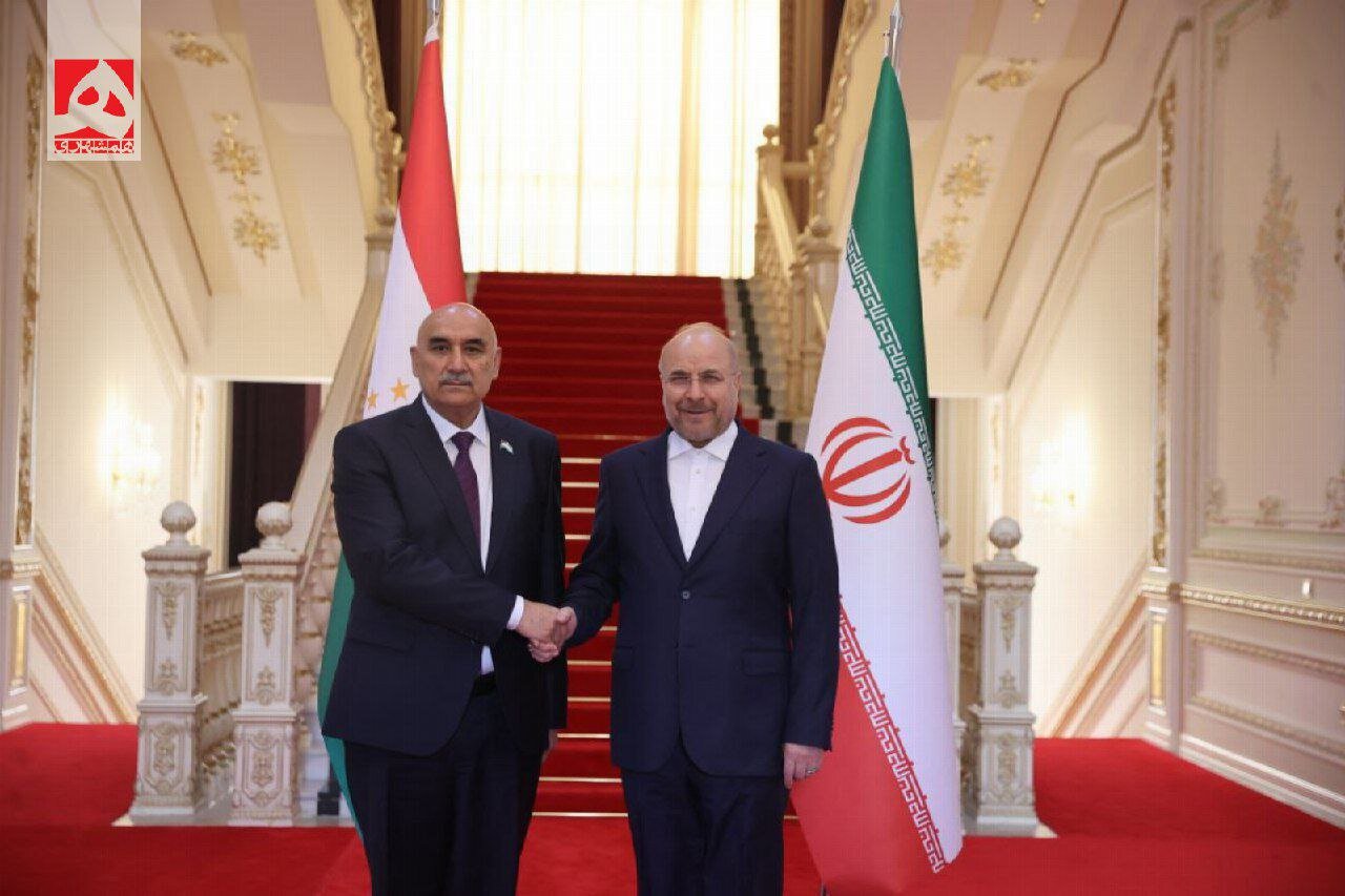دیدار رؤسای مجلس ایران و تاجیکستان در دوشنبه + عکس | رستم امامعلی: ایران برای گسترش تعاملات با کشورهای دوست و برادر ارزش زیادی قائل است