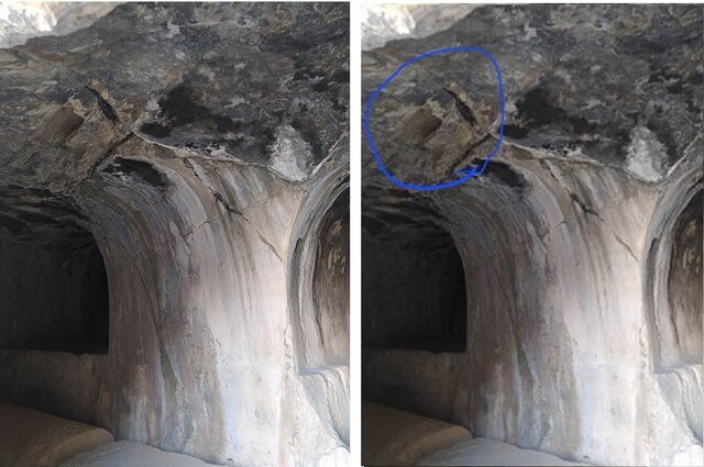 وضعیت وخیم سقف آرامگاه پادشاه هخامنشی | تصاویر