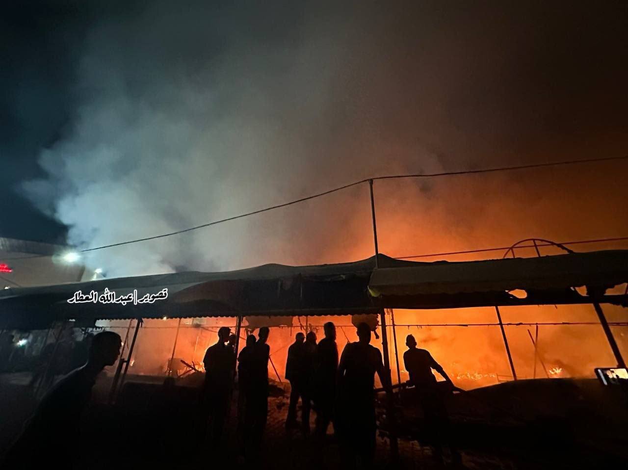 شب جهنمی؛ آتشسوزی چادرهای آوارگان فلسطینی، زنده زنده سوختن فلسطینیان در حمله دیشب رژیم اسرائیل | تصاویر