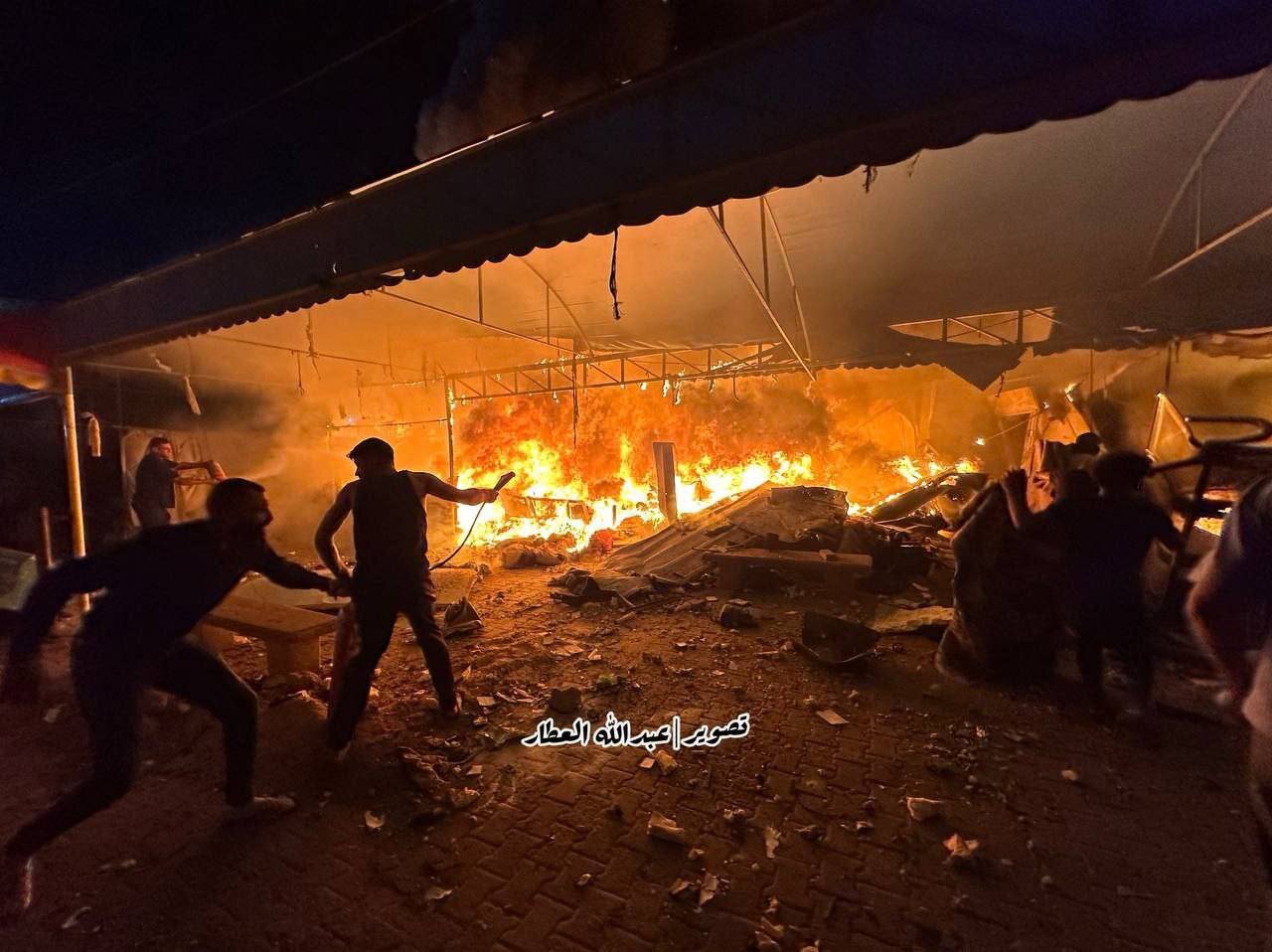 شب جهنمی؛ آتشسوزی چادرهای آوارگان فلسطینی، زنده زنده سوختن فلسطینیان در حمله دیشب رژیم اسرائیل | تصاویر