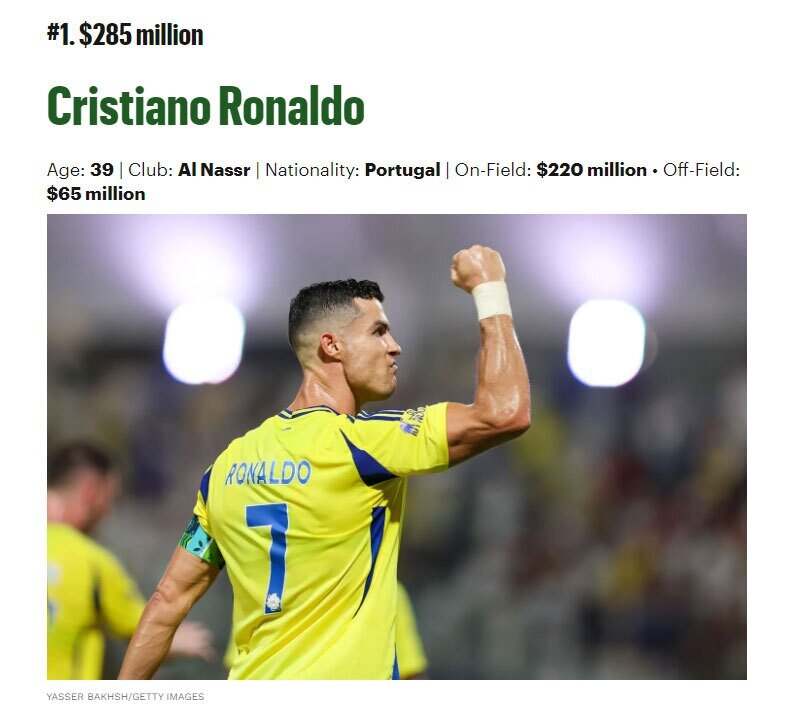 رونالدو و تیمش پول پارو می کنند!