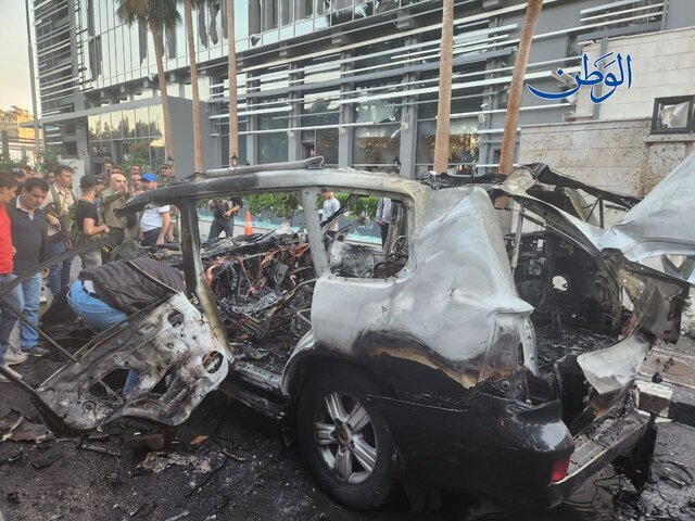 یک شهید در پی انفجار خودرو در دمشق | ویدئو