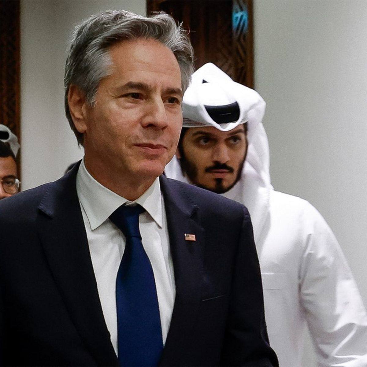 بلینکن وارد دوحه شد + عکس | تلاش آمریکا برای آتشبس در غزه؟