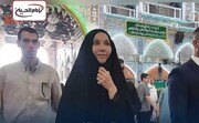 سفیر اسپانیا با چادر در حرم امام حسین(ع) + ویدئو