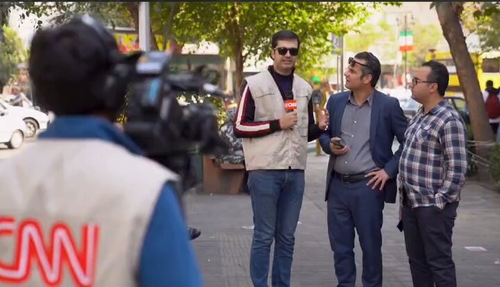 واکنش های جالب تهرانی ها به صحبت های خبرنگار فرضی CNN | ویدئو