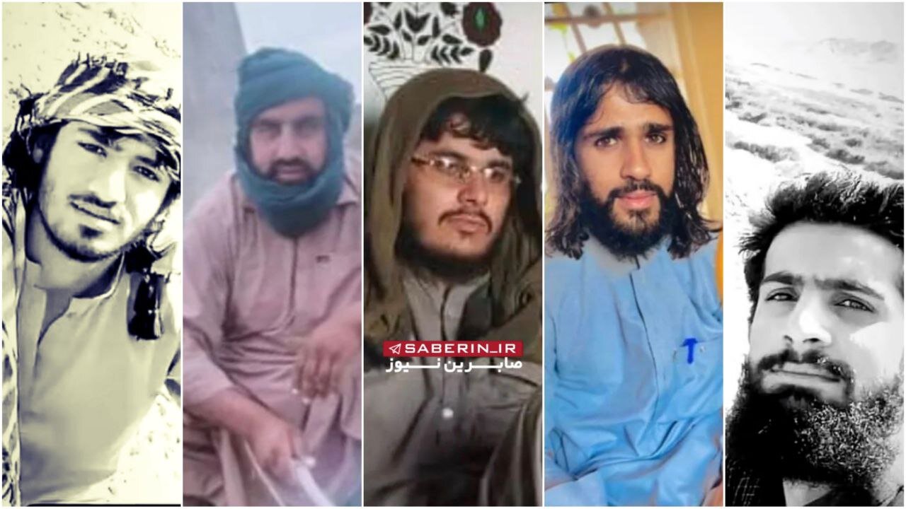 تصاویر پنج عضو گروهک تروریستی جیش العدل که دیشب به هلاکت رسیدهاند