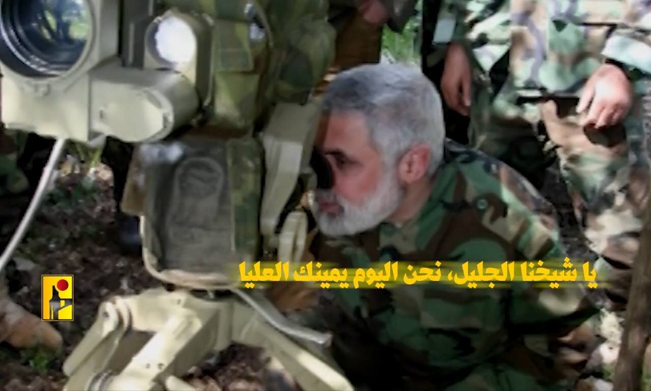 شیخ نعیم قاسم دبیرکل حزب الله با یونیفرم نظامی | تصاویر