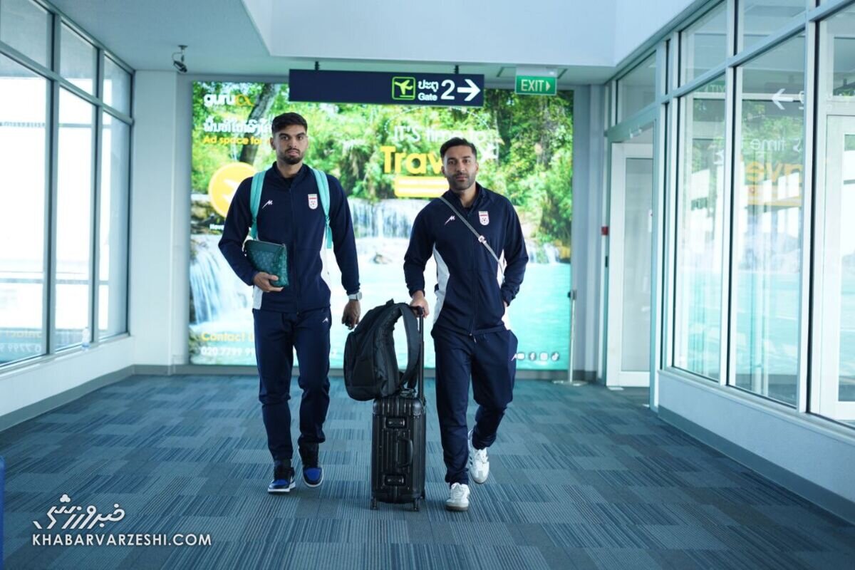 تیم ملی فوتبال ایران در فرودگاه لائوس | تصاویر