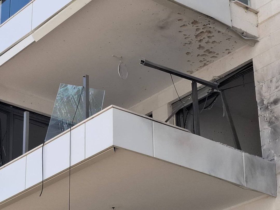 محل اصابت پهپاد حزبالله به ساختمانی در فلسطین اشغالی + ویدئو | وضعیت ساختمان را ببینید