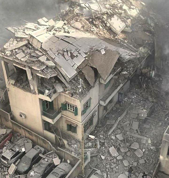 محل شهادت مسئول رسانه ای حزب الله بعد از بمباران