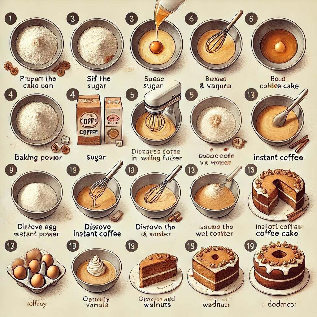 طرز تهیه کیک قهوه به روش کافیشاپی