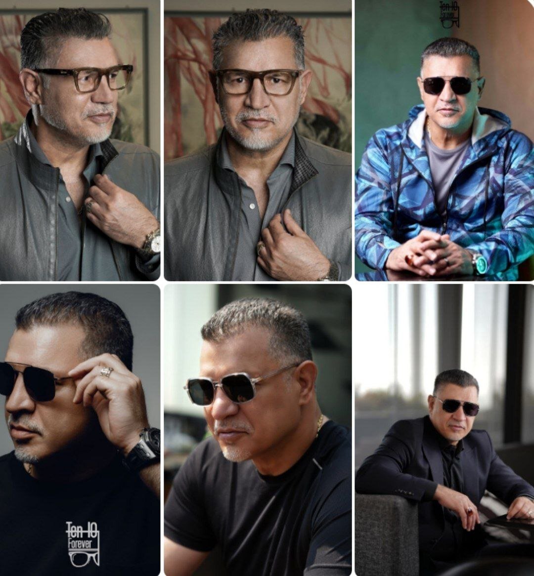 استایل شیک و متفاوت علی دایی برای تبلیغ عینک + عکس