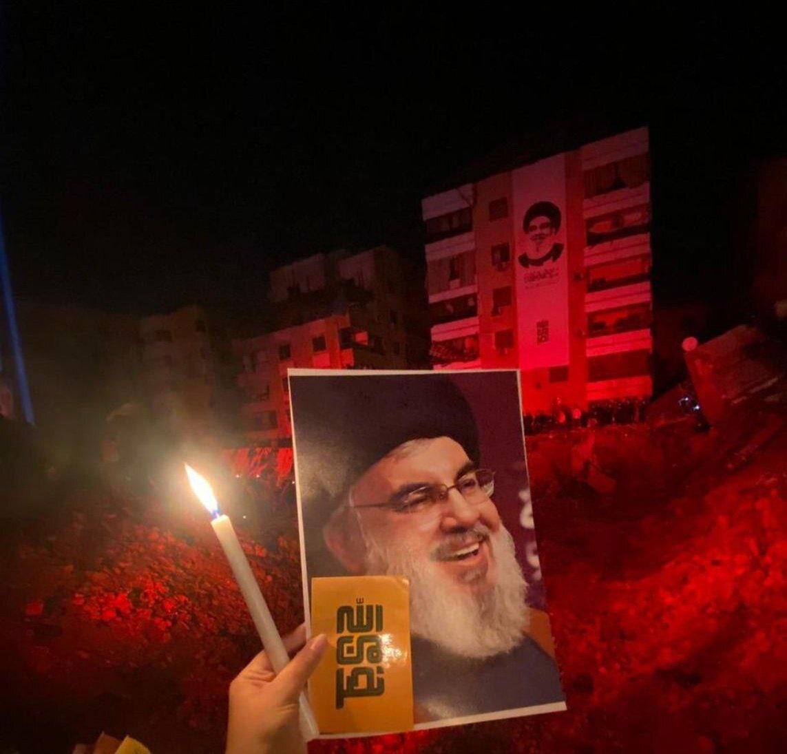 تصویری از محل شهادت سیدحسن نصرالله در ضاحیه بیروت تصویری از محل شهادت سیدحسن نصرالله در ضاحیه بیروت