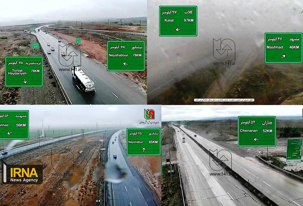 عملیات شنپاشی مسیر مشهد پس از برف + ویدئو