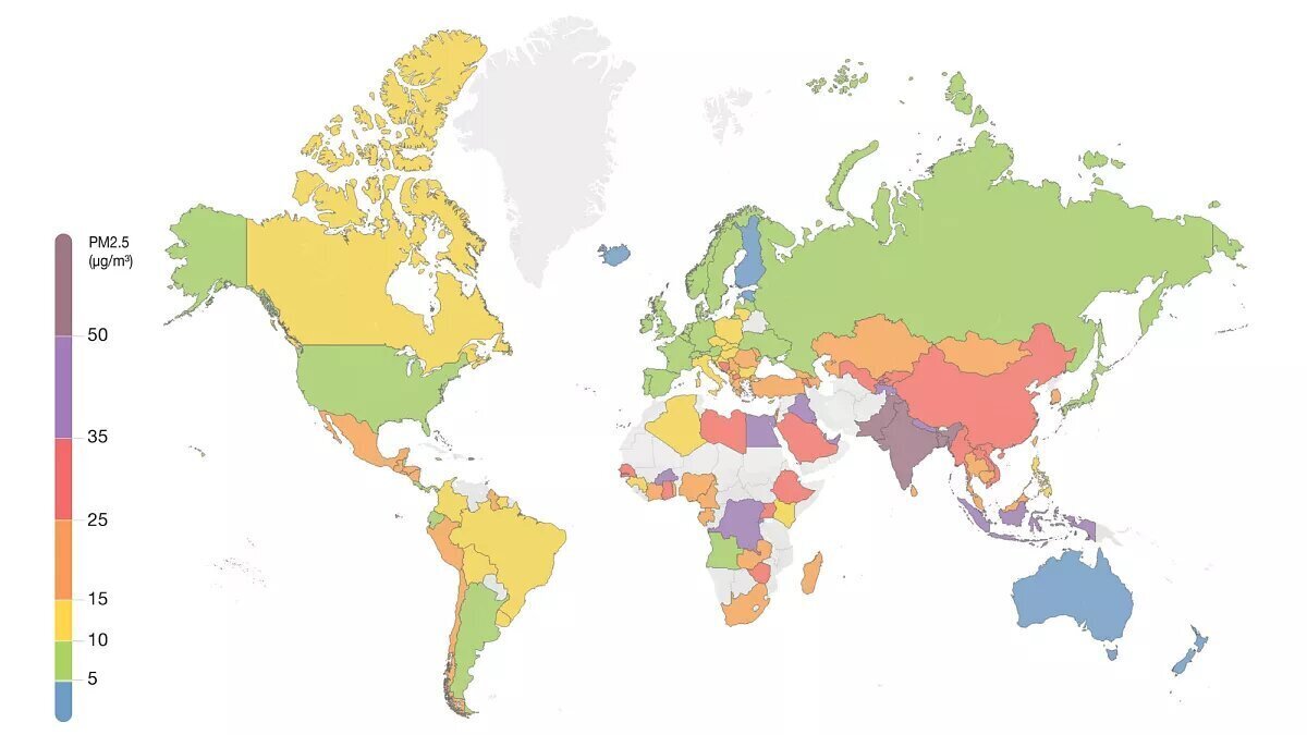 در میان آلودهترین کشورهای دنیا، رتبه ایران چند است؟