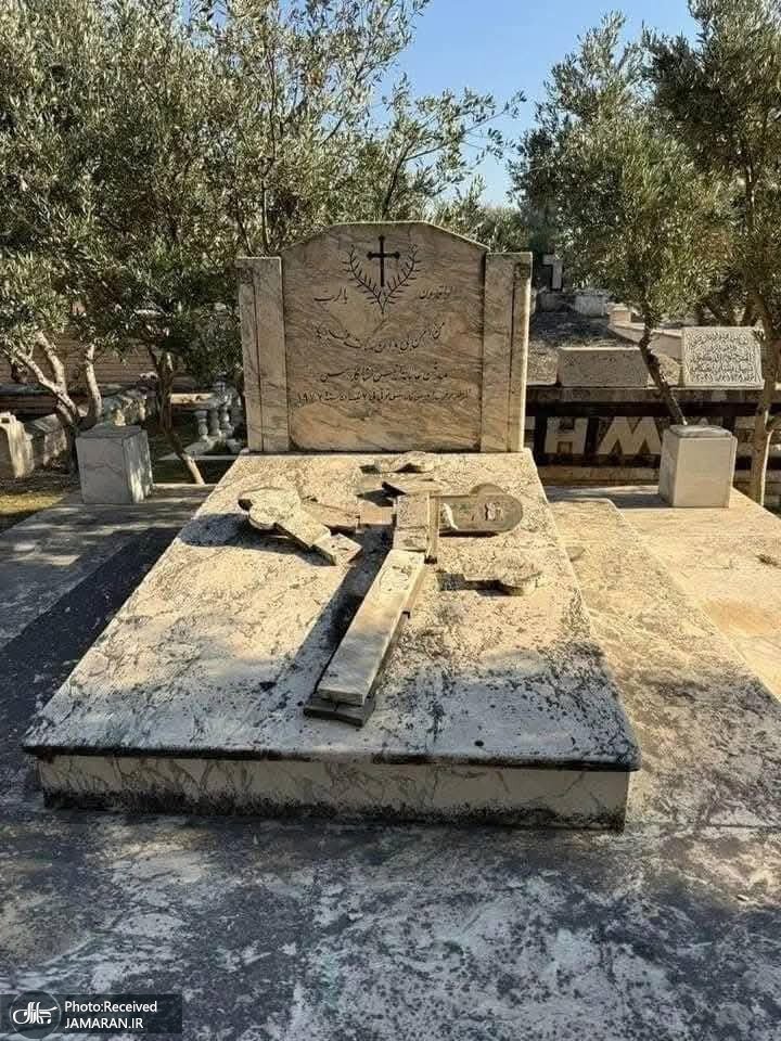 حمله گروههای مسلح به آرامگاه مسیحیان در حماه | تصاویر