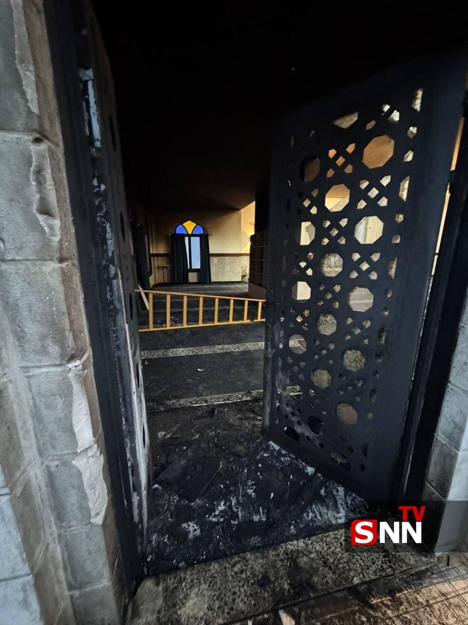 ببینید | شهرکنشینان صهیونیست چه بر سر یک مسجد در کرانه باختری آوردند