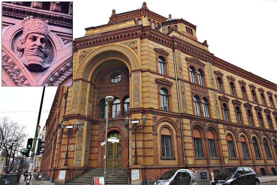 سردیس داریوش هخامنشی در ساختمان پست برلین! عکس