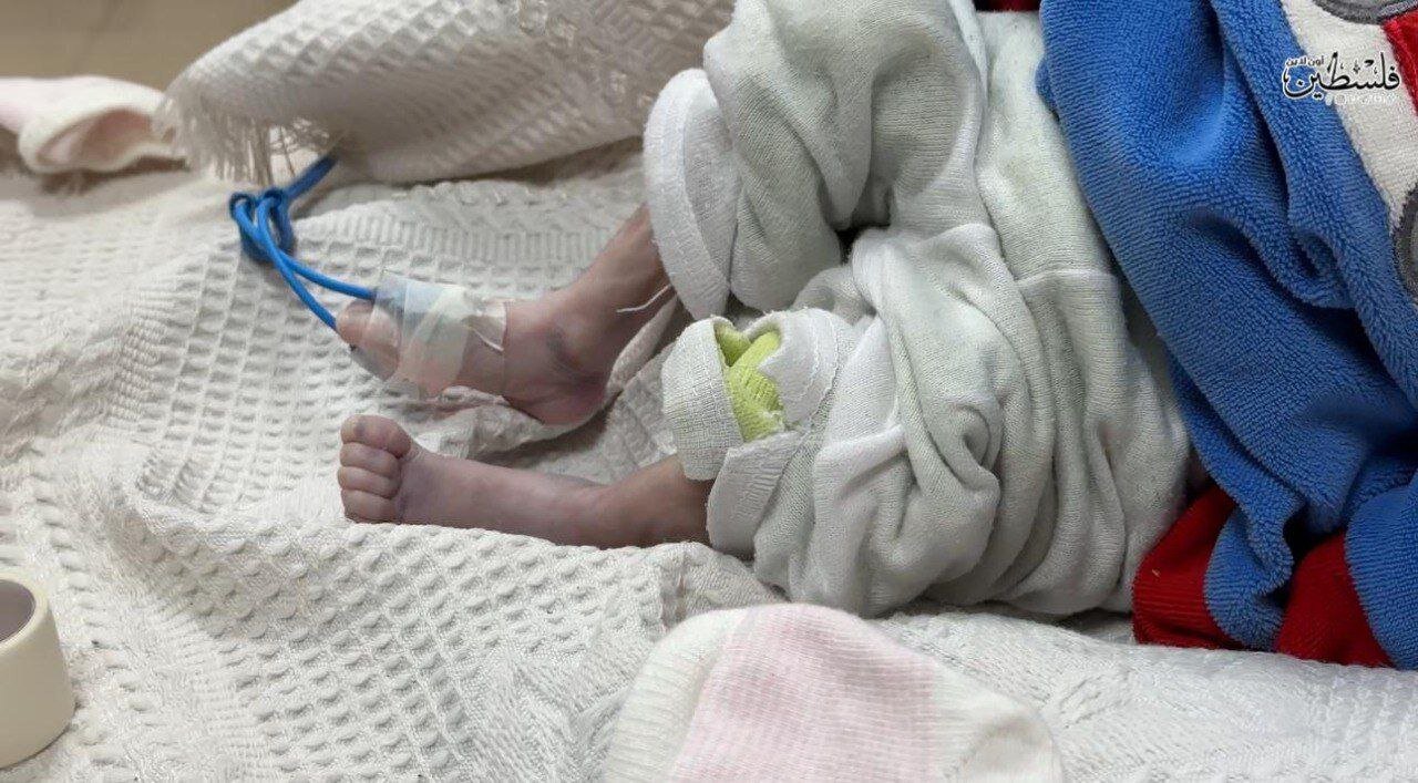 تصاویری از نوزاد بیستروزه غزهای که بر اثر سرما جانباخت