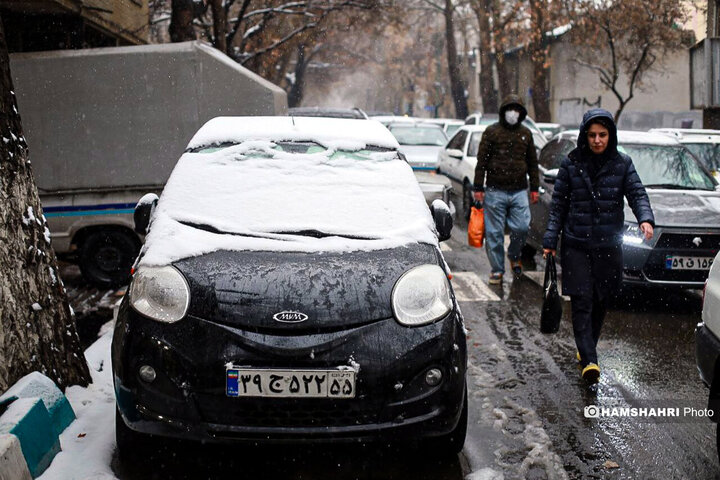 تصاویر بارش برف در شمال تهران