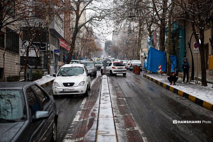 تصاویر بارش برف در شمال تهران