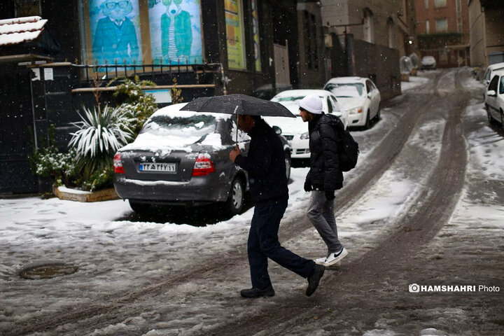 تصاویر بارش برف در شمال تهران