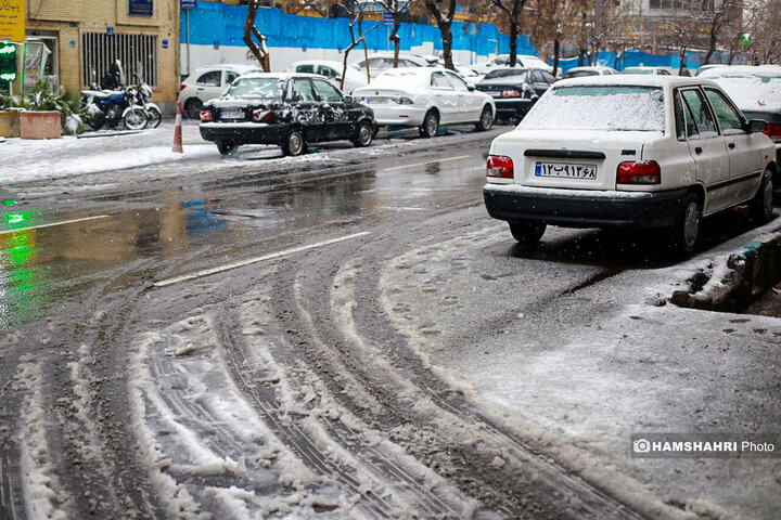 تصاویر بارش برف در شمال تهران