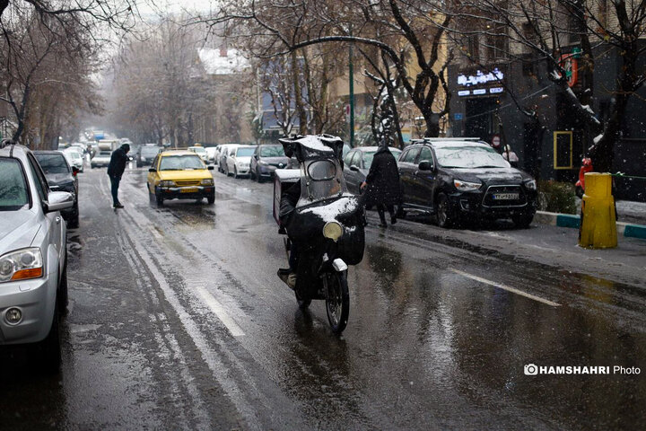 تصاویر بارش برف در شمال تهران