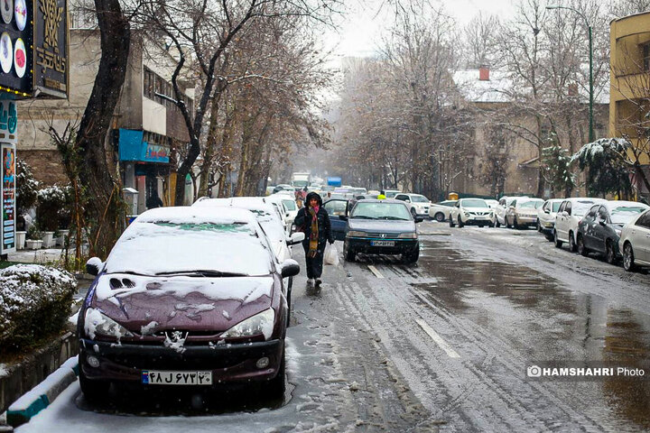 تصاویر بارش برف در شمال تهران