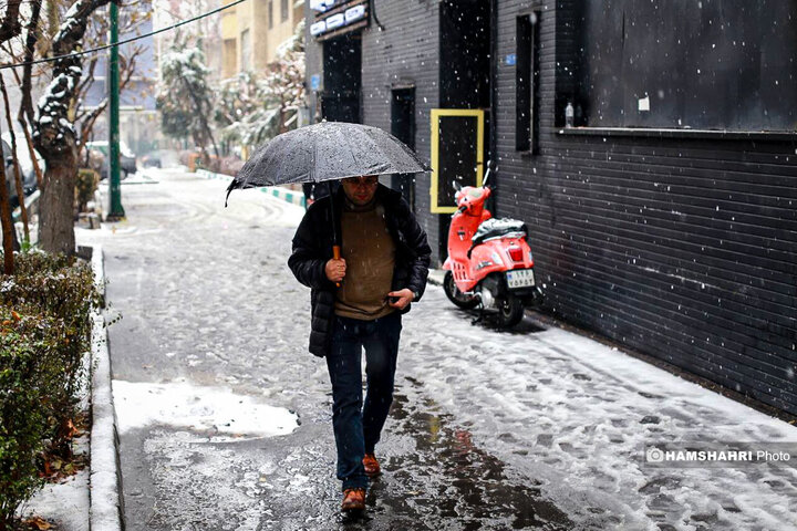 تصاویر بارش برف در شمال تهران