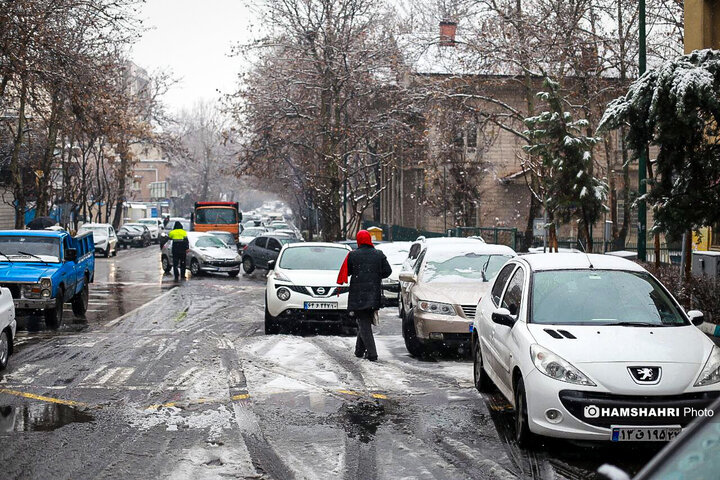 تصاویر بارش برف در شمال تهران