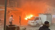 انفجار موتور سیکلت بمب‌گذاری‌ شده در حلب سوریه | ویدئو