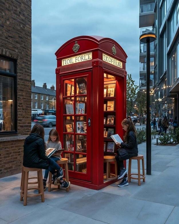 نگاه جالب هوش مصنوعی به باجههای معروف تلفن در لندن | عکس