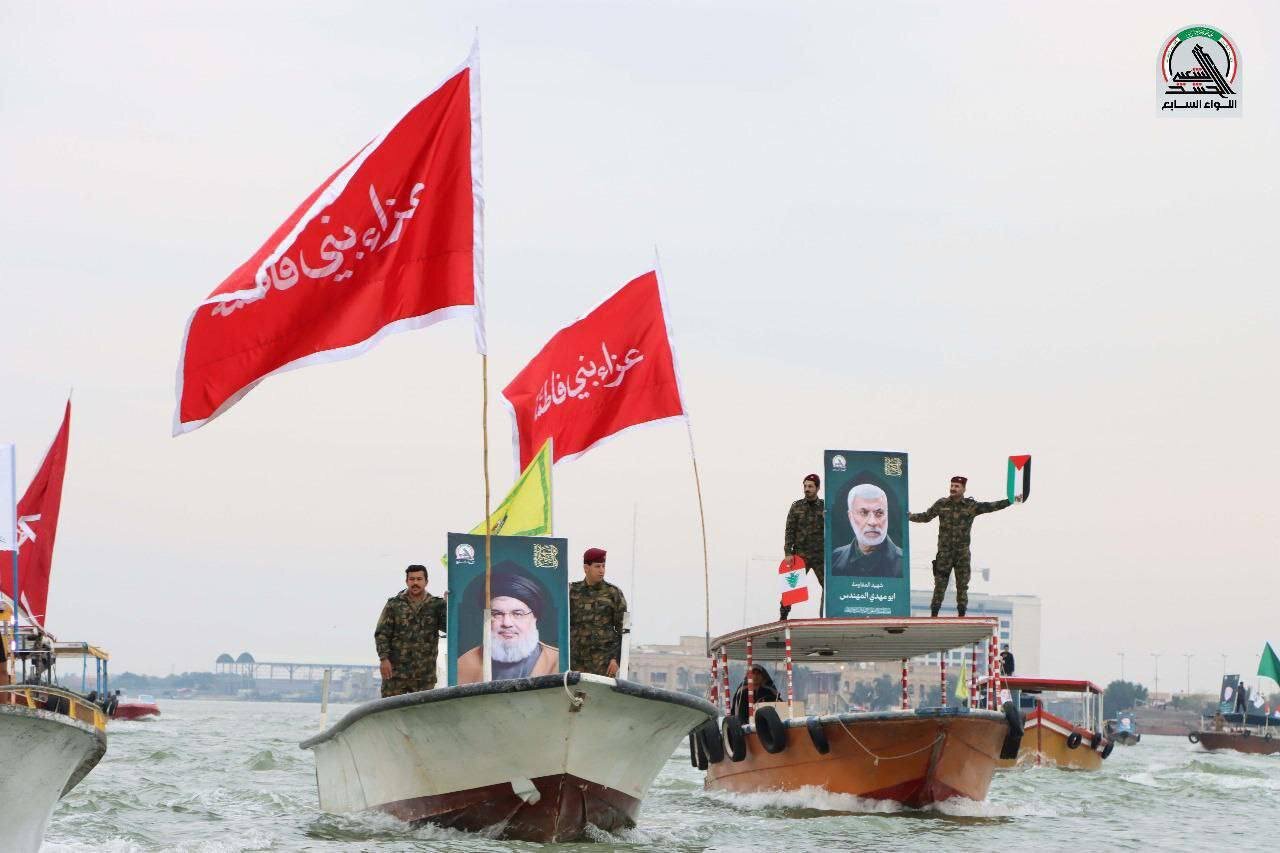تور نیروهای دریایی حشدالشعبی در شط العرب | تصاویر