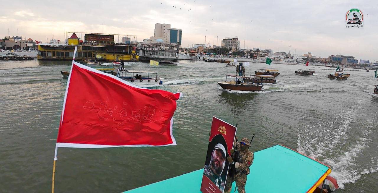 تور نیروهای دریایی حشدالشعبی در شط العرب | تصاویر