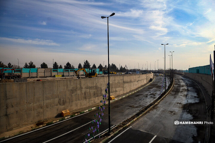 مراسم بهره‌برداری از پروژه تعریض محور قدیم تهران قم