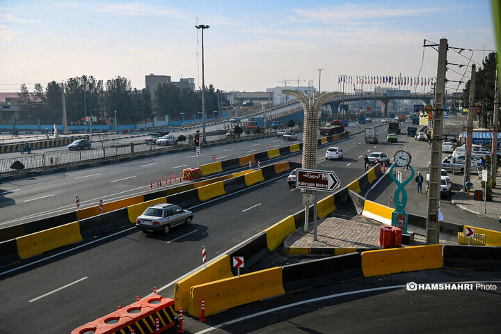 مراسم بهره‌برداری از پروژه تعریض محور قدیم تهران قم