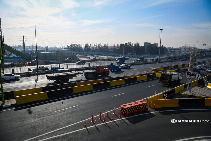 مراسم بهره‌برداری از پروژه تعریض محور قدیم تهران قم