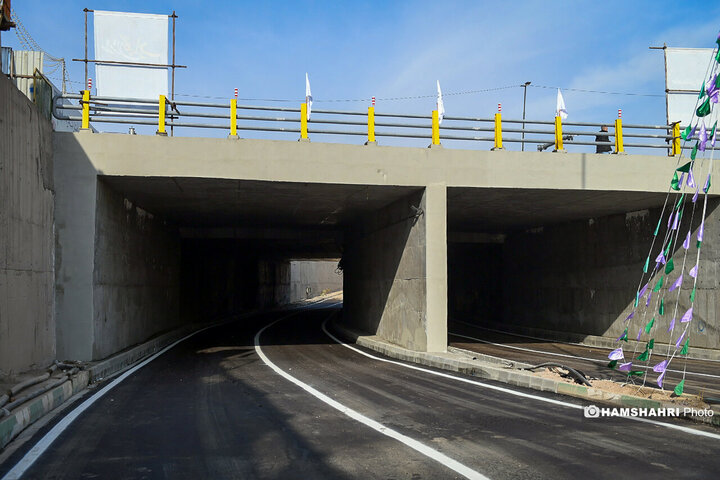 مراسم بهره‌برداری از پروژه تعریض محور قدیم تهران قم