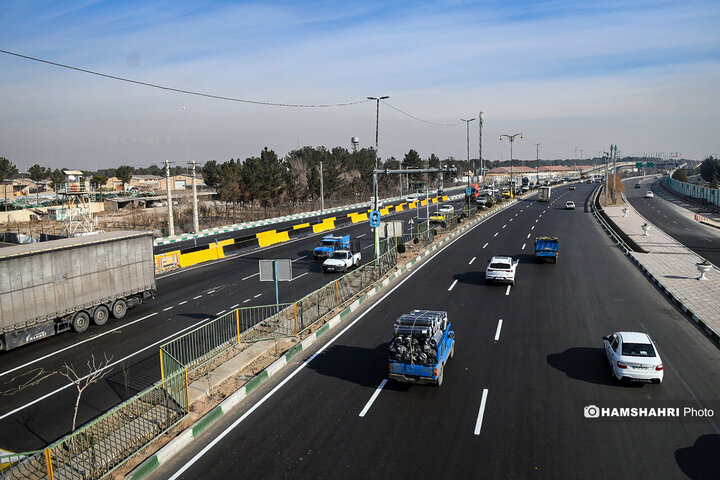 مراسم بهره‌برداری از پروژه تعریض محور قدیم تهران قم