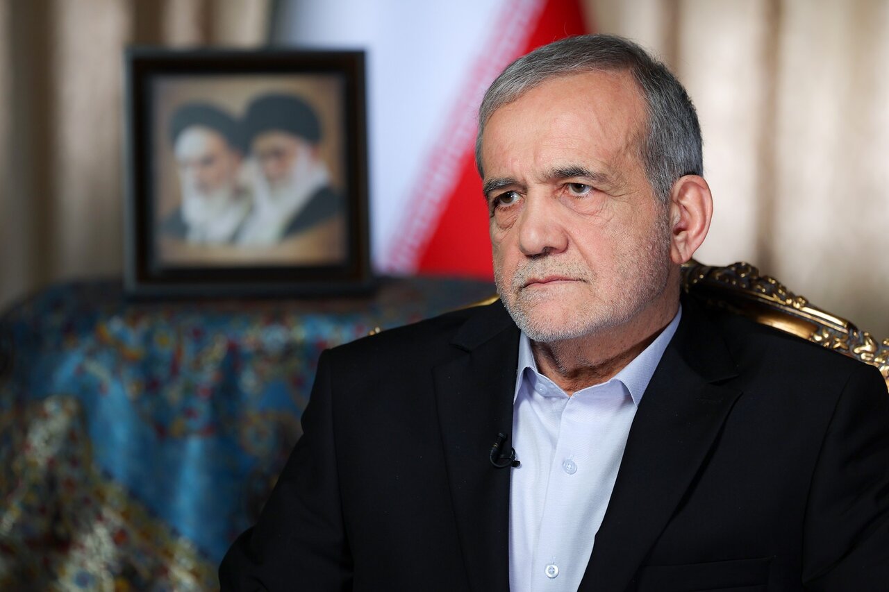 قاب هایی از مصاحبه دکتر پزشکیان با شبکه تلویزیونی NBC آمریکا