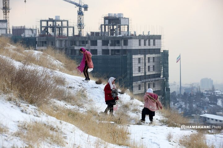 یک روز برفی در تهران