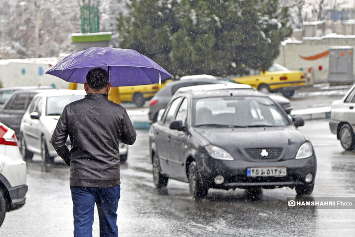 ادامه بارش برف در تهران| تصاویر