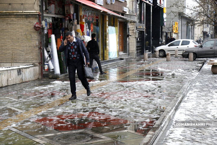 ادامه بارش برف در تهران| تصاویر