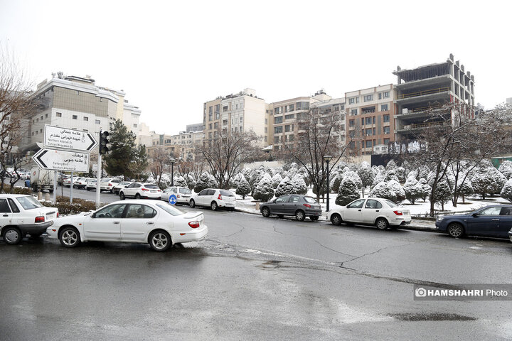 ادامه بارش برف در تهران| تصاویر