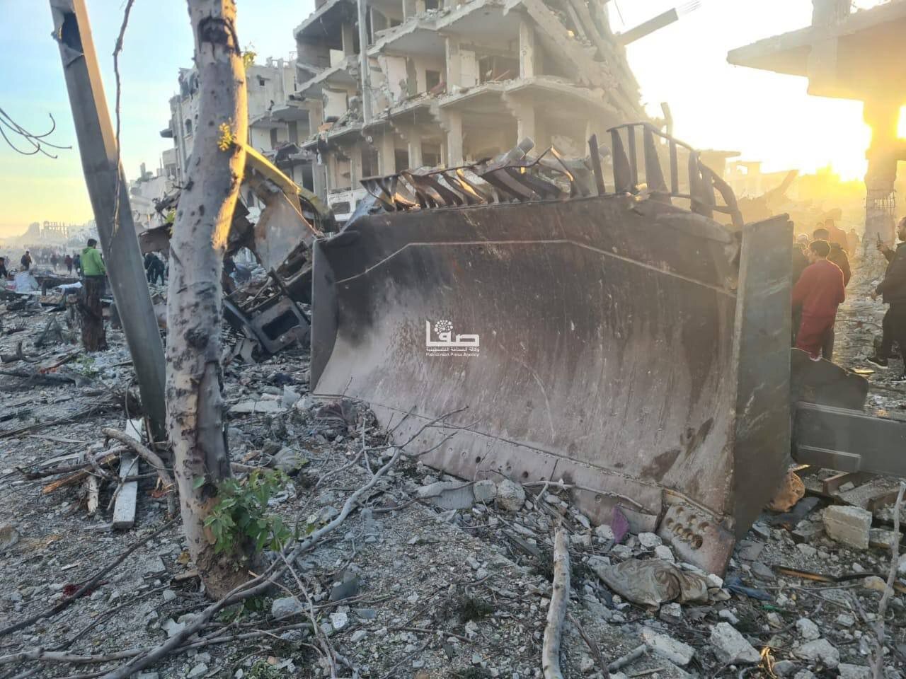 قبرستان تانکهای ارتش اسرائیل در شمال غزه | تصاویر