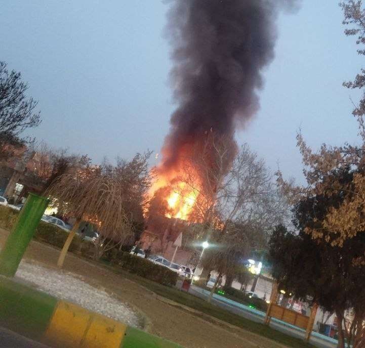 آتش انبار چوب مشهد